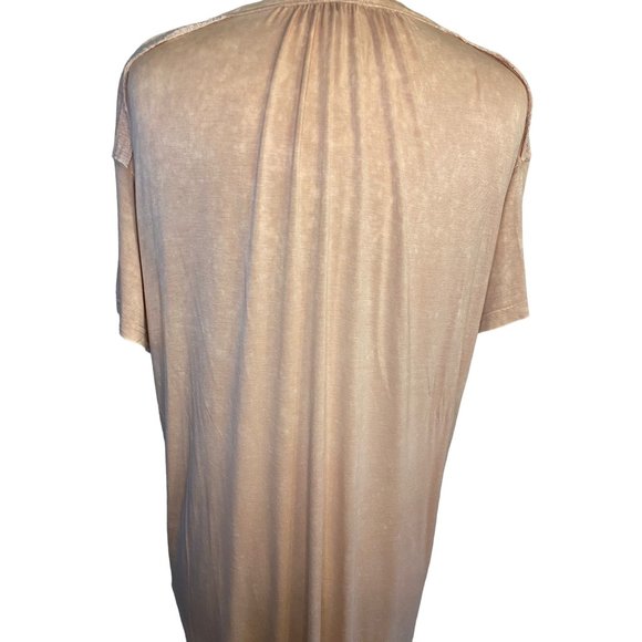 Kori American Peasant Boho Light Pink Oversized Shirt Tunic Women's L - Picture 2 of 12